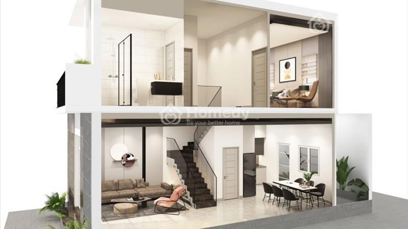 Bán nhà ở xã hội Thị xã Bến Cát - Bình Dương 1 lầu 1 trệt giá cực tốt - Ảnh 1