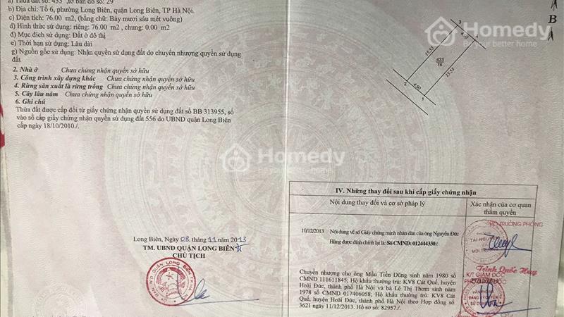 Bán đất gần chợ Tư Đình, Giáp Cổ Linh, Phường Long Biên, Quân Long Biên -  giá thỏa thuận - Ảnh 2
