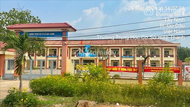 Chính chủ gửi bán gấp lô đất đối diện trường THCS Hiệp Thạnh để trả nợ - Ảnh 1
