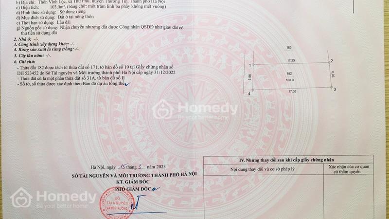Bán đất chính chủ Huyện Thường Tín - Hà Nội giá 16 Triệu/ M2 - Ảnh 1