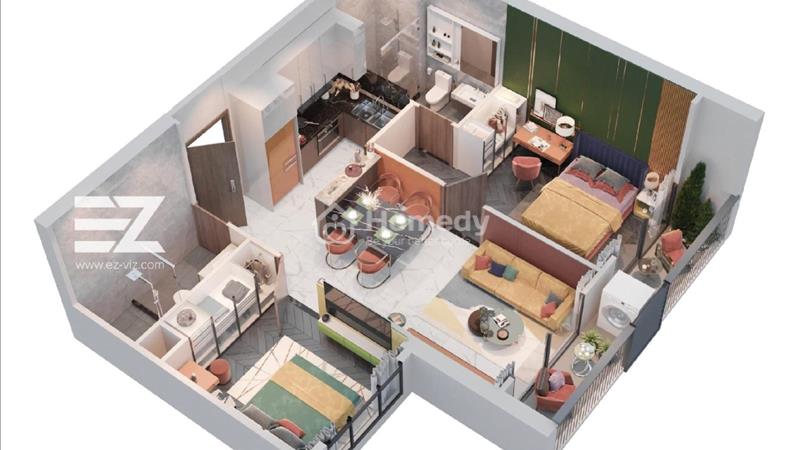 Cần  bán căn 2PN2WC diện tích 67,3m2 ban công Đông Nam  - Ảnh 2