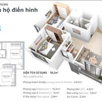 Bán căn hộ 58m2 sử dụng, 2 ngủ - Chung cư Aqua Bay Ecopark - Đông Nam - Giá 1,920 bao sổ