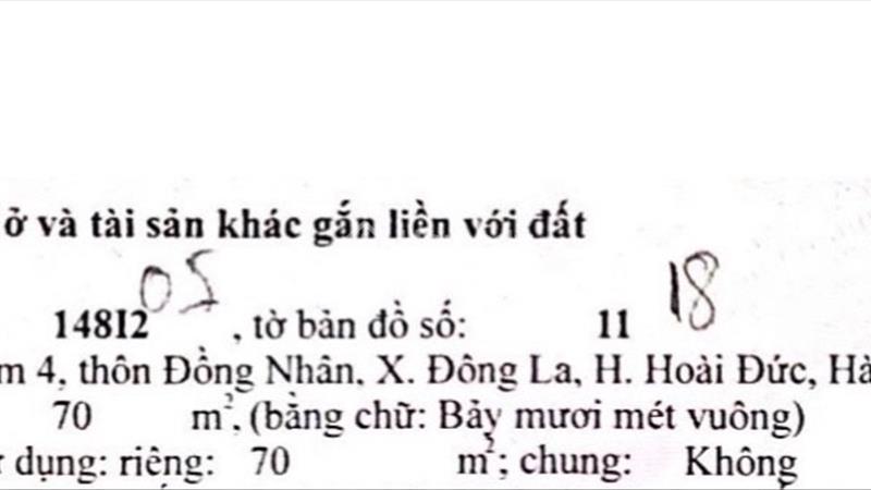 ĐẦU TƯ! Giao dịch nhanh 140m2 đất Đông La, Hoài Đức, nở hậu, chỉ 46tr/m2 - Ảnh 1