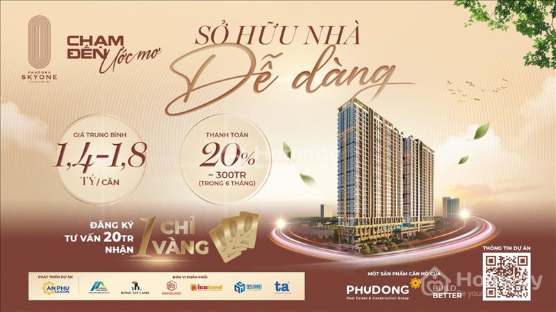 Dễ dàng sở hữu ngay căn hộ đầu tay chỉ với 280tr - Căn hộ hạng sang Phú Đông Sky One - Ảnh 1