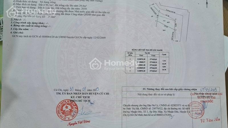 Chính chủ cần bán gấp lô đất 119m2 giá 1 tỷ 3 - xã Trung Lập Hạ, Củ Chi - Ảnh 1