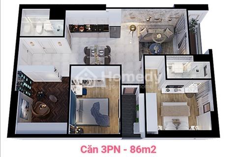 Bán căn hộ 3PN - 85m2 sổ riêng. Tầng trung view đẹp. Hỗ trợ vay 70% ân hạn gốc lãi.