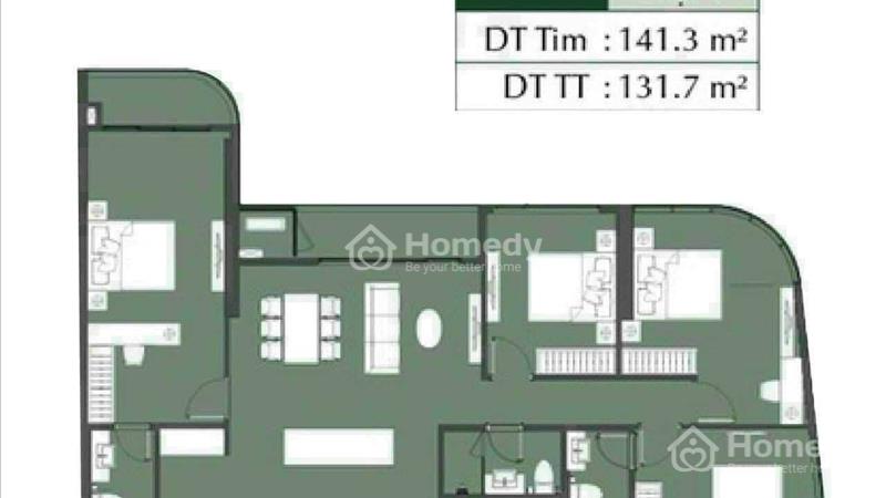Mở bán từ móng phòng '' Tổng Thống '' 4PN3WC -  141m2 căn hộ hàng hiệu tại Lumiere LH O968 864 89O - Ảnh 4