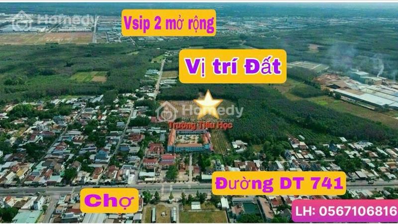Bán lô đất đối diện chợ Chánh Lưu, di chuyển kcn vsip 2a chỉ 5’ - Ảnh 1