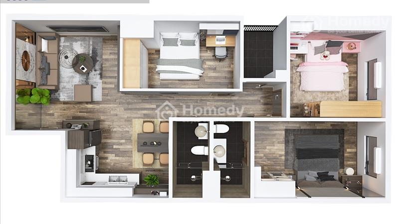 Rẻ nhất ĐÔng Anh! Sẵn căn 3PN - 82m2- Hướng ĐÔng Nam mát mẻ- Giá chỉ 3,2 tỷ - Ảnh 1