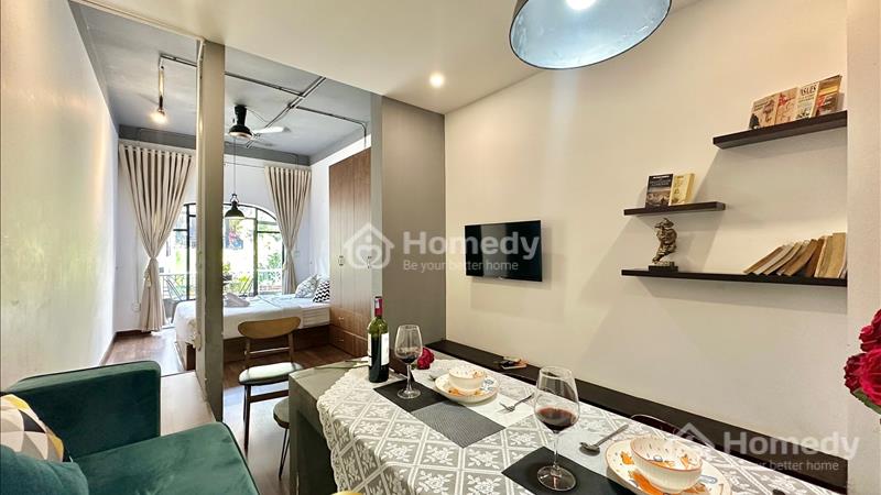 Cho thuê CĂN HỘ 55M2 vintage balcon_full nt Lê Thị Riêng_gần Bến Thành_cv Tao Đàn_ngã 6 Phù Đổng - Ảnh 1