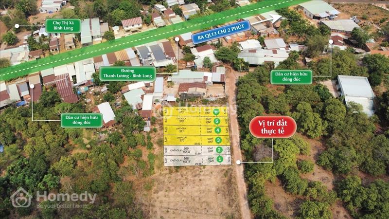 Cần bán lô đất thổ cư , shr , sát chợ, dân cư đông đúc, TX Bình Long - Ảnh 1