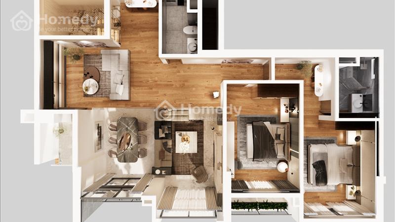 Căn hộ Penthouse 232,8m2 siêu đẹp cần bán ở KĐT Khai Sơn City Long Biên, vay HTLS 0% - Ảnh 5