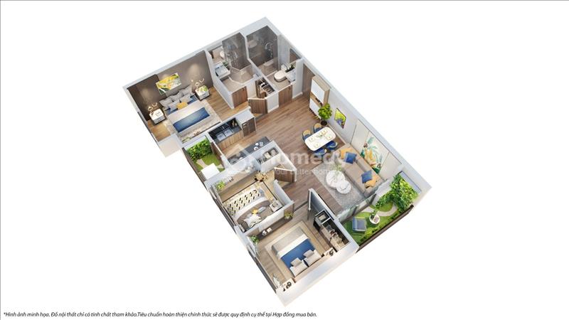 3PN giấu bếp chỉ 4,8 tỷ Khu Canopy 2 Hầm - Vị Trí Chiến Lược. Gần 2 Nhà Xe tại Vinhomes Smart City - Ảnh 4
