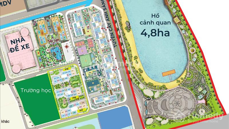 3PN giấu bếp chỉ 4,8 tỷ Khu Canopy 2 Hầm - Vị Trí Chiến Lược. Gần 2 Nhà Xe tại Vinhomes Smart City - Ảnh 3