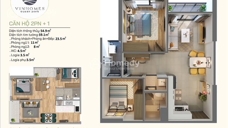 Cần bán Căn hộ 2PN1WC Vinhomes Ocean Park View VinUni thoáng đẹp vĩnh viễn, sổ hồng lâu dài - Ảnh 6