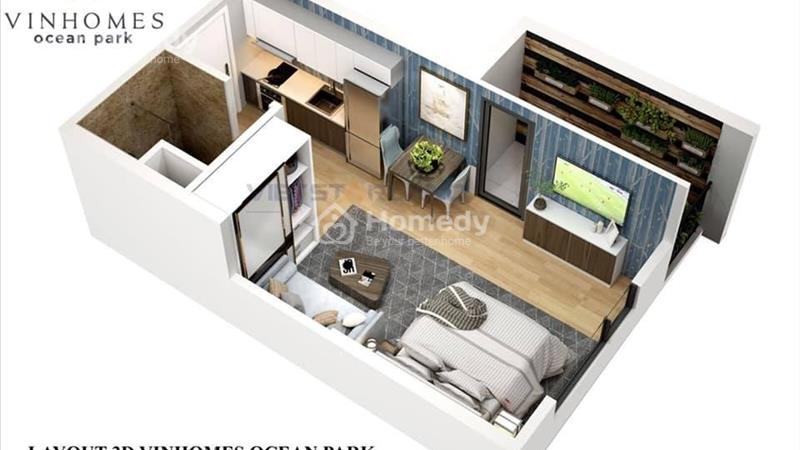 Bán Studio full đồ đẹp giá rẻ Vinhomes Ocean Park chính chủ S1.12 - Ảnh 5