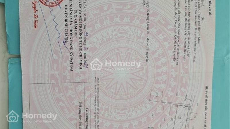 Bán lô đất thổ cư+ vườn 185,5m(9x20m) đường ngã 3 Chú Lường Ấp 2 xã Đa Phước Bình Chánh.Gia 2,5 tỉ - Ảnh 1