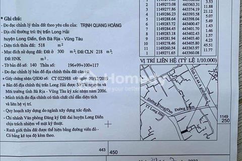 Đất chính chủ cần bán gấp 500m2 Thị Trấn Long Hải , Long Điền , BRVT