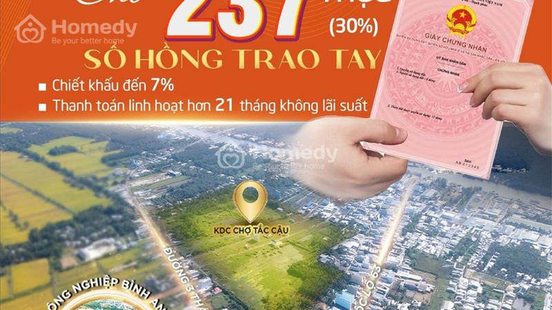 Đất liền kề chợ tắc cậu, châu thành chỉ 790 triệu,100m2 thổ cư, vốn 237 triệu góp 21 tháng  - Ảnh 2