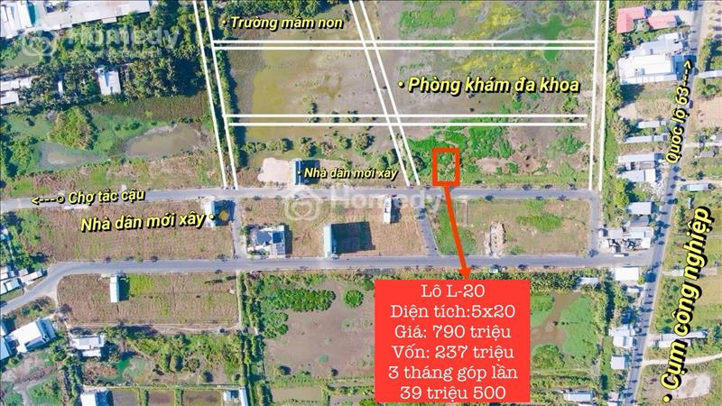 Đất liền kề chợ tắc cậu, châu thành chỉ 790 triệu,100m2 thổ cư, vốn 237 triệu góp 21 tháng  - Ảnh 6