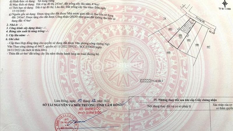 Đất Thị Trấn Nam Ban 717m2 có sẵn 243m2TC giá 1.19 tỷ - Ảnh 1
