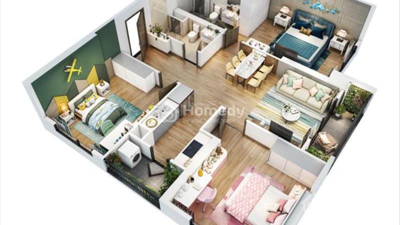 Sở hữu căn hộ Vinhomes Smart City, 3 phòng ngủ, 63 m2, giá 3.4 tỷ tại Nam Từ Liêm - Hà Nội - Ảnh 1