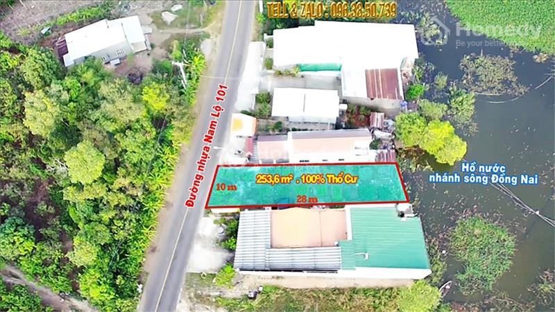 Bán đất ở 100% thổ cư, 10mx28m Mặt tiền đường Nam Lộ 101 Định Quán, Giá chỉ 2 tỷ. - Ảnh 1