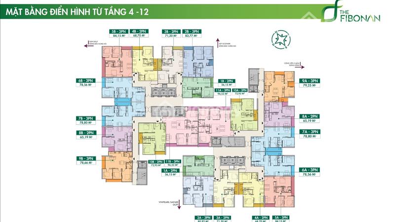 Cập nhật quỹ căn đẹp nhất The Fibonan, căn 56-96m2 từ 2-3PN, giá chỉ từ 2,7 tỷ - Ảnh 3