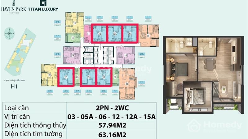 Rẻ nhất thị trường - Bán 2 ngủ 2 vệ sinh , chung cư Haven park Ecopark - Đủ đồ - Giá 2,4 tỷ - Ảnh 1