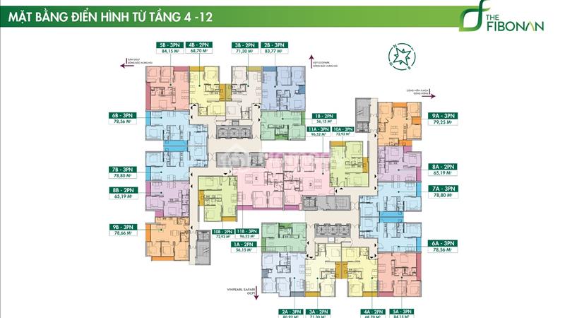Bán căn View đẹp nhất có Giá thấp nhất The Fibonan, căn 65m2 2PN chiết khấu khủng 9% - Ảnh 2