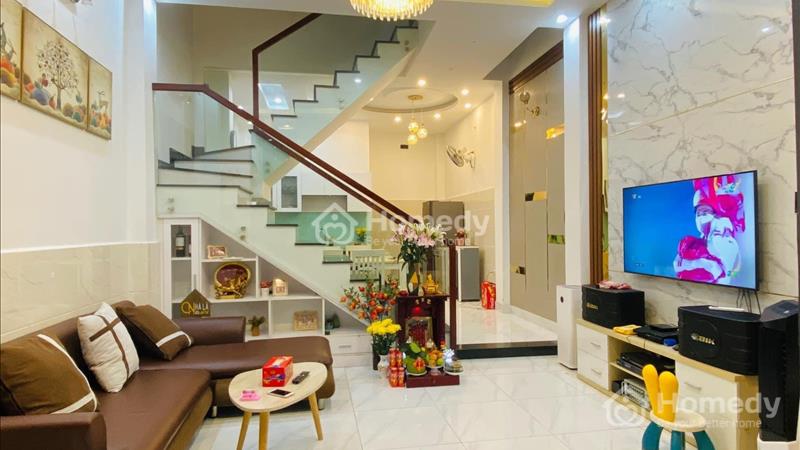 nhà phố 60m2 bán gấp Đ. Gò Dầu, Q. Tân Phú gần Aeon Mall , Giá 1,2 Tỷ , Shr , Lh Bình 0705999523 - Ảnh 1