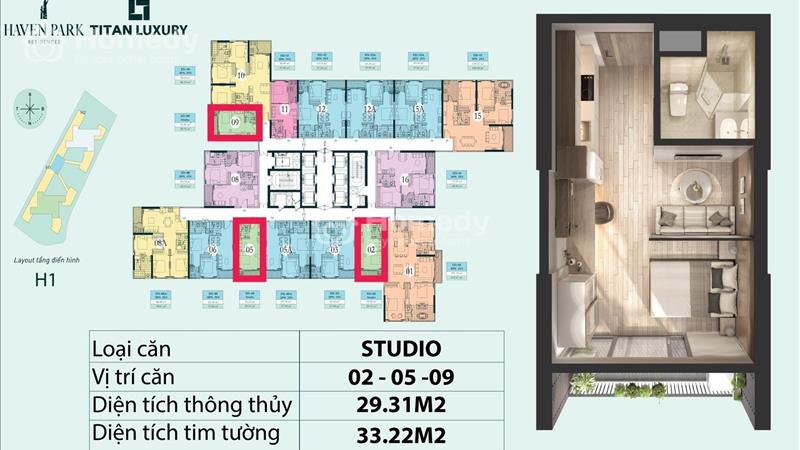 Bán căn hộ Studio , ban công hướng mát , tòa Haven Park Ecopark - Rẻ nhất thị trường 1,3***** - Ảnh 2