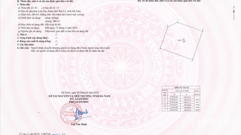 Bán lô đất biệt thự đơn lập trung tâm Phủ Lý nằm cạnh dự án Sun Group chỉ 9.xỷ lô 243 m2 - Ảnh 3