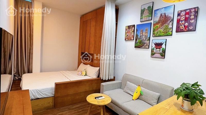 Cho thuê căn hộ tách phòng ngủ có nội thất tại Bạch Đằng gần công viên Gia Định - Ảnh 1