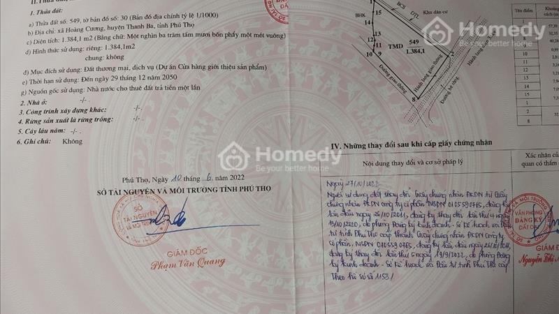 Cần chuyển nhượng Gấp lô đất kèm pháp nhân CTY đất dọc TL314 huyệnThanh Ba - Ảnh 3