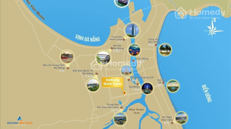 Căn hộ hạng sang Danang Gold Tower TTTP Đà Nẵng - Vị trí trung tâm của trung tâm - Ảnh 7