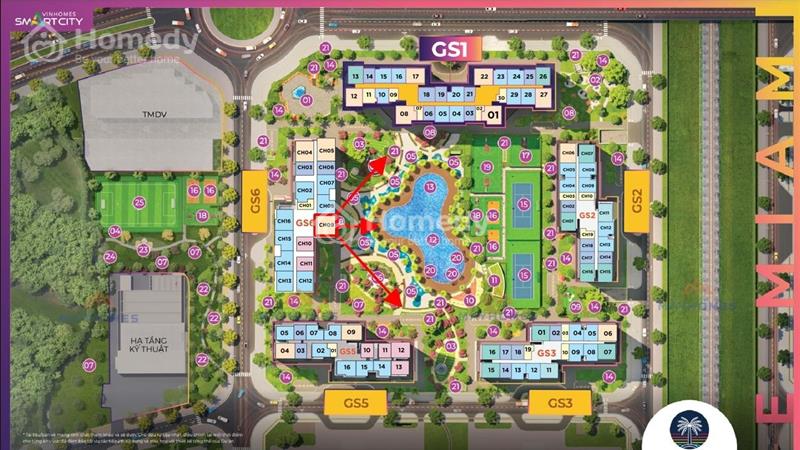Bán Căn 3N góc view bể bơi nội khu giá rẻ nhất phân khu Miami phong cách Resort Mỹ hướng ĐN - Ảnh 1
