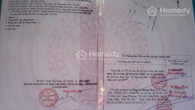 MT Sông Xoài - Châu Pha dt 400m2 20x20 giá cực rẻ sử dụng đa mục đích. - Ảnh 1