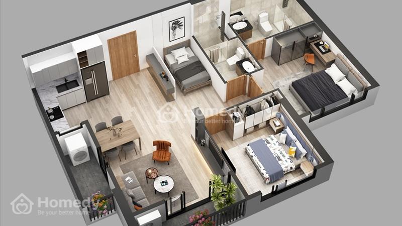 Bán chung cư 2PN 2WC, diện tích 67m2 tại Nam Từ Liêm, giá chỉ từ 54tr/m2 tốt nhất Hà Nội - Ảnh 4