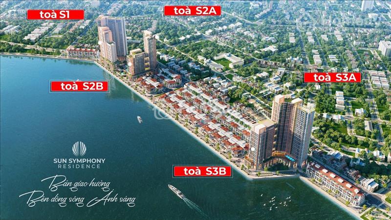 Qũy căn đẹp nhất Sun Symphony Hệ số giá thấp nhất. Sổ đỏ lâu dài, hỗ trợ vay 70% - Ảnh 2