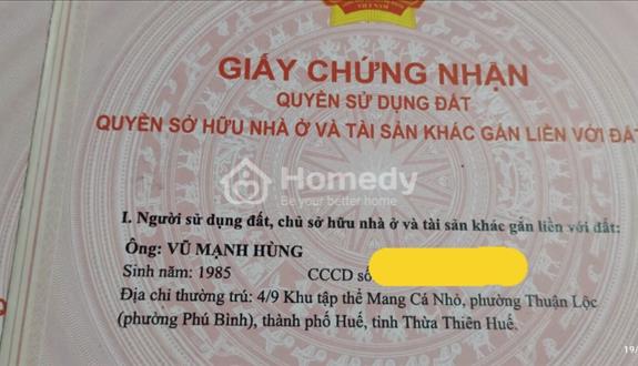 Cần bán đất chính chủ TP Huế. - Ảnh 1