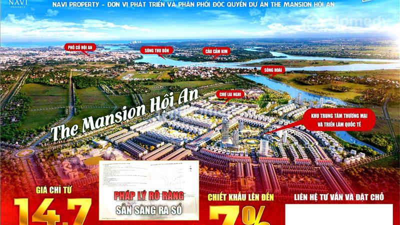 Bán đất nền dự án Mansion Hội An giá bán 14.7tr/m2 - Ảnh 1
