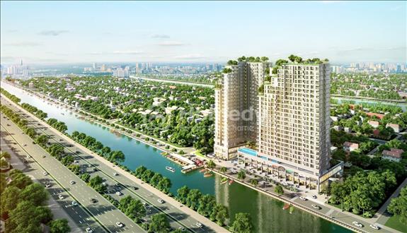 Căn hộ quận 8, căn 2PN2WC 70m2, CK 576tr, view hồ bơi, view kênh dự án D-Aqua có vay ngân hàng - Ảnh 1