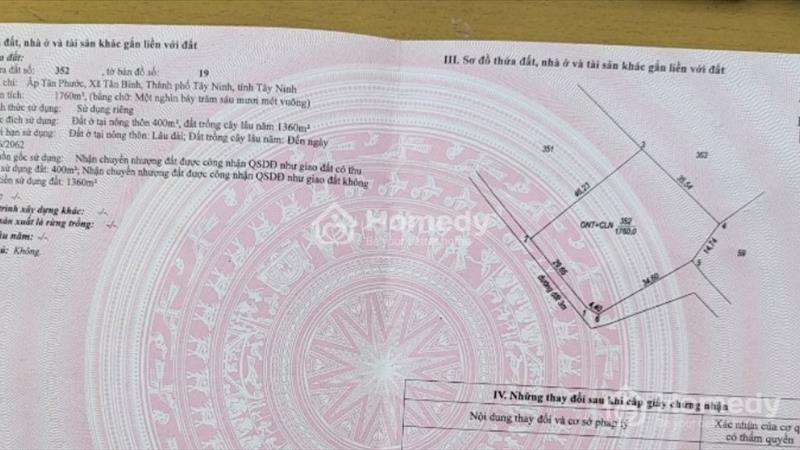 Chính chủ diện tích 6.122 có sẳn 400 thổ cư, Quy hoạch phủ hồng 100%, View Núi Bà Đen cực phẩm, Hỗ - Ảnh 8
