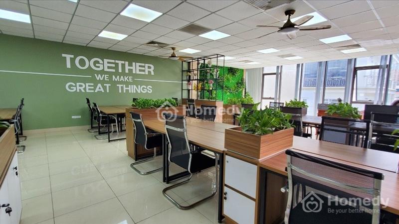 Cho thuê văn phòng 150m2-200m2 đủ nội thất như hình tại Mỹ Đình, sẵn vách kính, hầm để xe rộng rãi - Ảnh 3