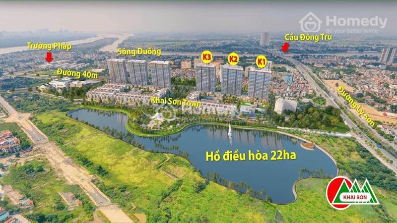 Trực tiếp CĐT bán căn 3 ngủ 120m2 giá 5.3 tỷ tại chung cư Khai Sơn City Long Biên. Liên hệ xem nhà - Ảnh 1