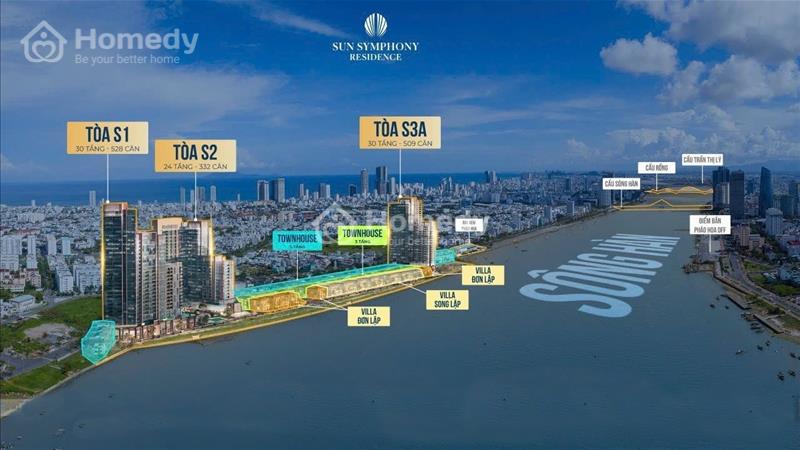 Bán Shophouse Symphony ngay sông Hàn Đà Nẵng vị trí độc tôn khan hiếm sở hữu lâu dài, xây 3-5 tầng - Ảnh 1