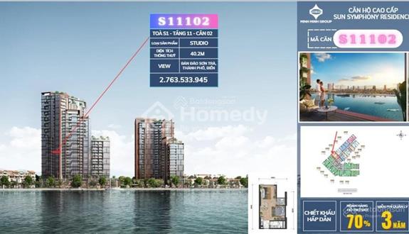 Căn hộ Sun Symphony view trực diện sông Hàn CĐT Sun Group giá chỉ từ 2,7 tỷ/căn, chiết khấu đến 19% - Ảnh 1