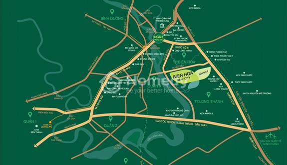 Cần bán nhanh lô HV1 đường 24m tại KDC Biên Hoà NewCity, P Phước Tân, TP Biên Hoà. DT: 100m2  - Ảnh 1