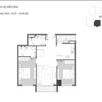 Bán căn 2 ngủ, 76m2 giá 6tỷ tại chung cư Berriver 390 Nguyễn Văn Cừ, Long Biên, Hà Nội
